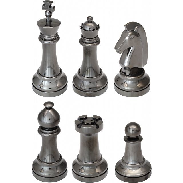 "Black" Color Chess Puzzle Set - 6 Pieces