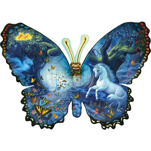 Fantasy Butterfly - Shaped Jigsaw Puzzle
