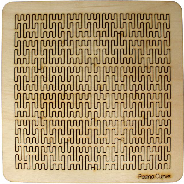 Wooden Fractal Tray Puzzle - Peano Curve