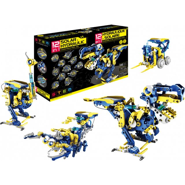 12-in-1 Solar & Hydraulic Robotic Kit
