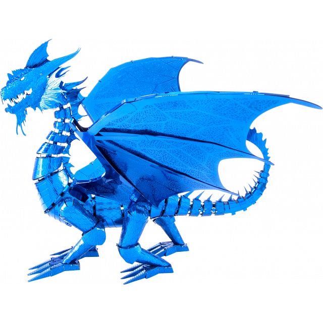 Metal Earth Iconx 3D Metal Model Kit Blue Dragon Metal Models