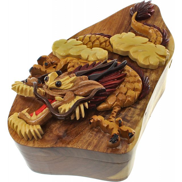 Dragon 3D Puzzle Box Wooden Puzzle Boxes Puzzle Master Inc