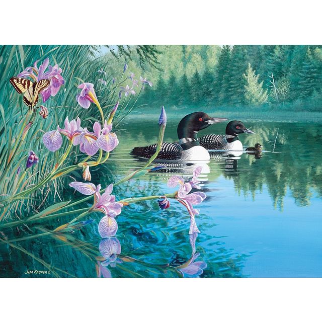 Iris Cove Loons - Large Piece