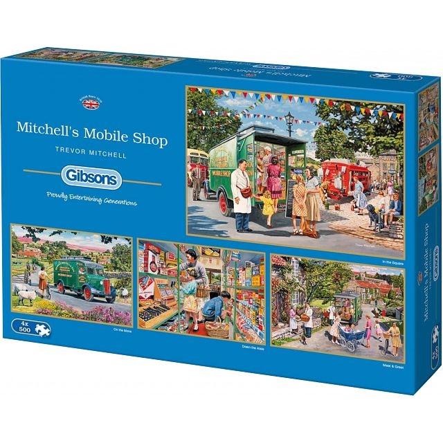 Mitchells Mobile Shop - 4 x 500 Piece Jigsaw Puzzles