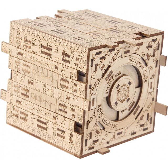 Scriptum Cube - Wooden DIY Puzzle Box Kit, Puzzle Boxes / Trick Boxes