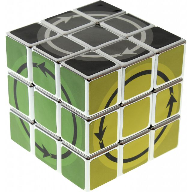 Latch Cube - Metallized Silver Body | Other Rotational Puzzles
