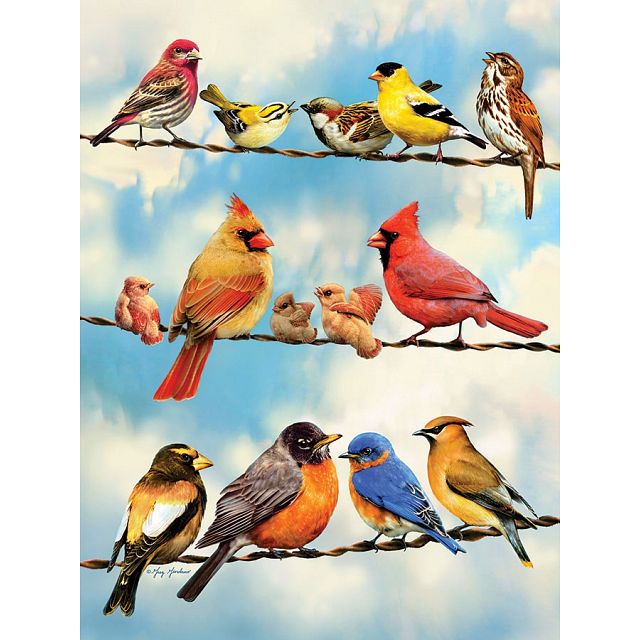 Birds On A Wire - Large Piece
