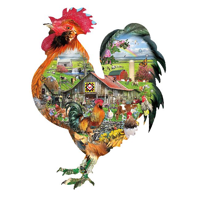 Rule the Roost Shaped Jigsaw Puzzle Jigsaws Puzzle Master Inc