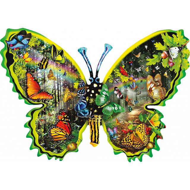 Butterfly Migration - Shaped Jigsaw Puzzle
