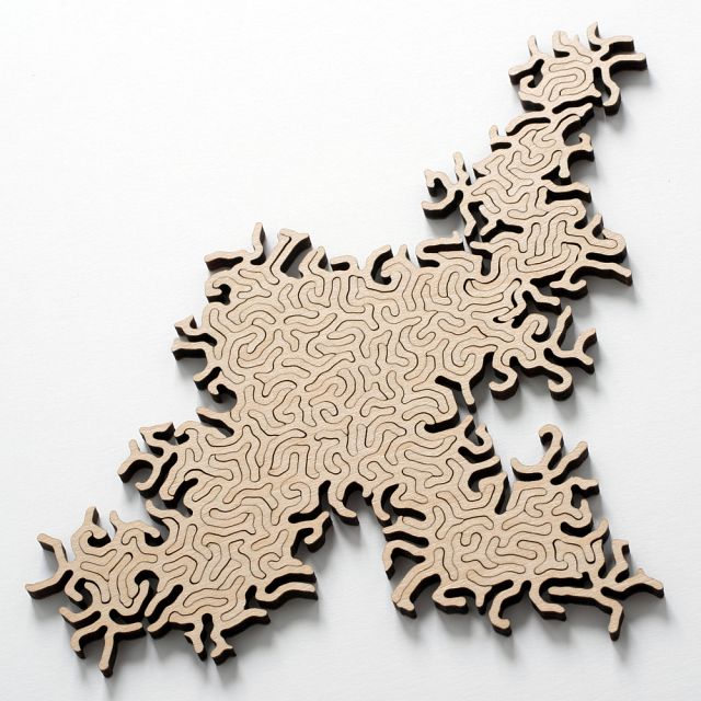 Maze Infinity Wooden Jigsaw Puzzle Natural Wooden Jigsaws Puzzle