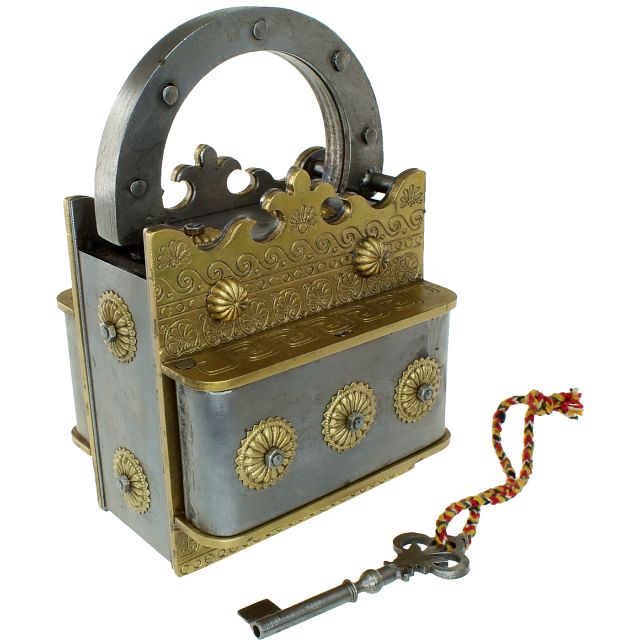 Crown Brass & Iron Puzzle Lock