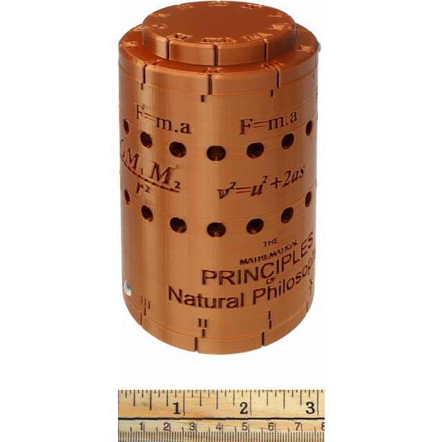 Newton Cryptex Cylinder Puzzle Box | Laurence Chen | Puzzle