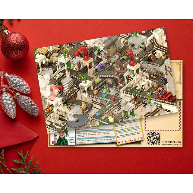Santas Workshop - Christmas Puzzle Postcard