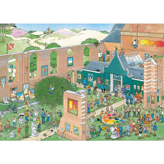 Jan van Haasteren Comic Puzzle - The Art Market (1000 Pieces)