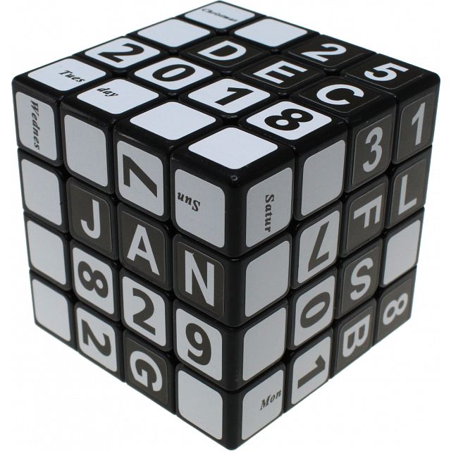 English Calendar Cube 4x4