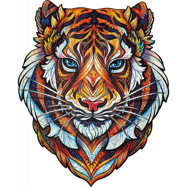 Lovely Tiger - Shaped Wooden Jigsaw Puzzle