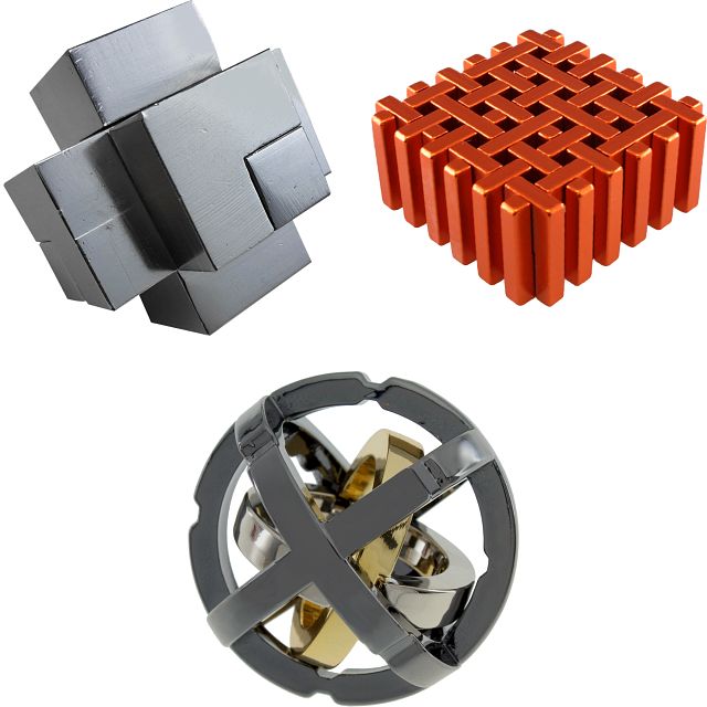 .Level 9 a set of 4 Puzzle Master Metal Puzzles Puzzle Master Metal