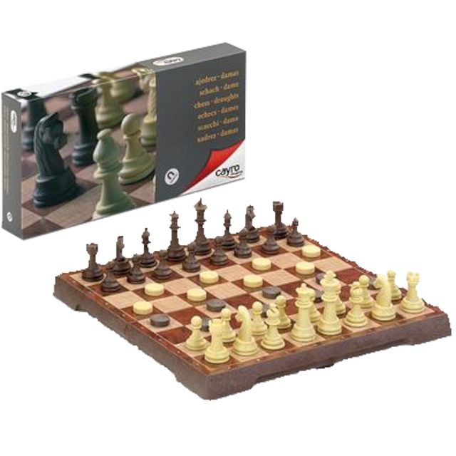 Magnetic Chess & Draught Set - Large