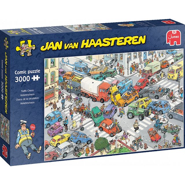 Jan van Haasteren Comic Puzzle - Traffic Chaos (3000 Pieces