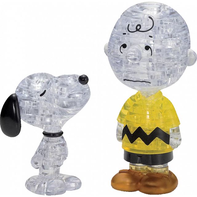 3D Crystal Puzzle Deluxe - Peanuts: Snoopy & Charlie Brown