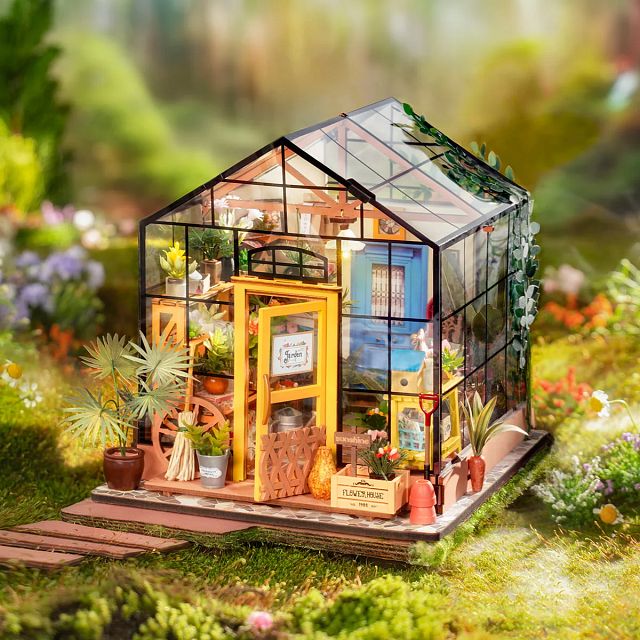 Rolife DIY Miniature House: Cathy's Flower House | Wooden Models