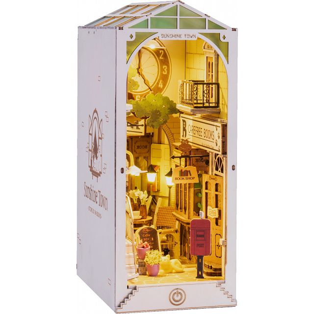 Rolife DIY Book Nook Shelf Insert (Bookend) - Sunshine Town