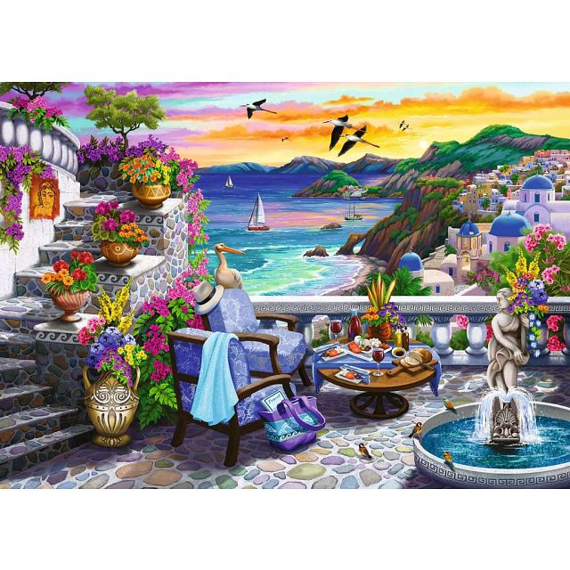 Santorini Sunset - Large Piece Format