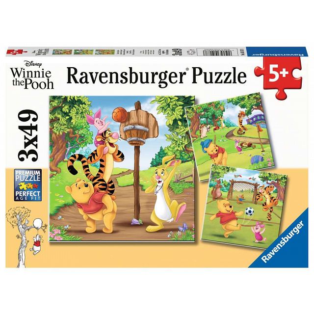 Winnie The Pooh: Sports Day - 3 x 49 Piece Puzzles