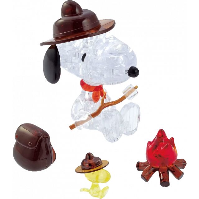 3D Crystal Puzzle - Peanuts: Snoopy Campfire