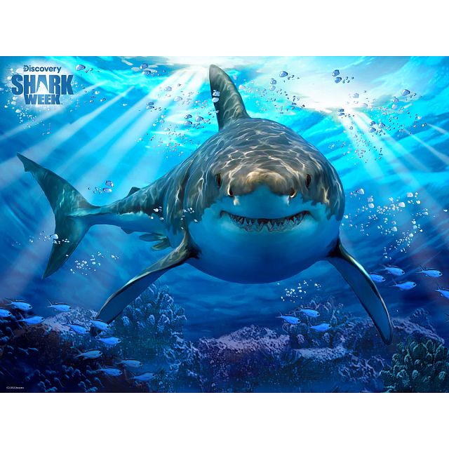 Great White Shark - Discovery Shark Week - 3D Lenticular Jigsaw