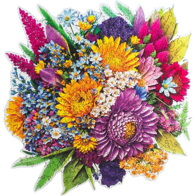 Blooming Bouquet - Shaped Wooden Jigsaw Puzzle