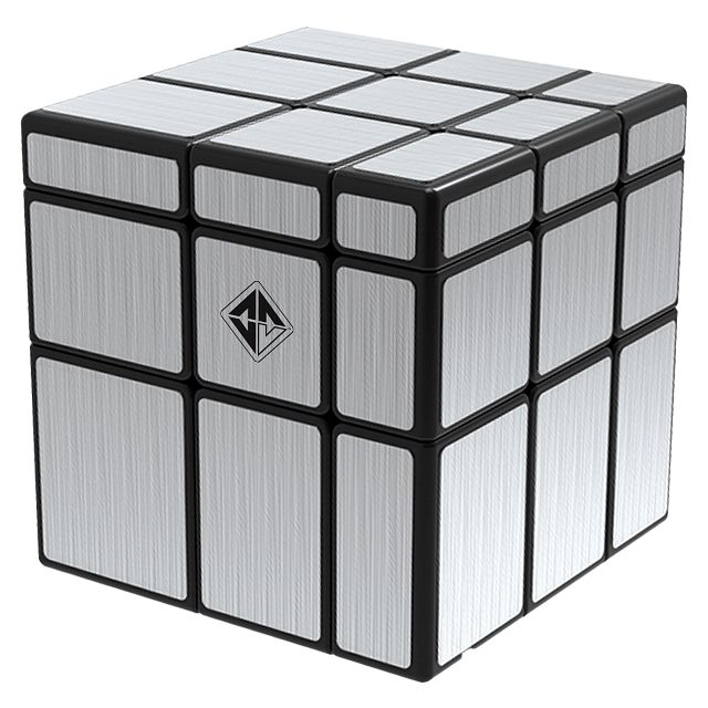 Reflectron Mirror 3x3x3 Cube - Black Body with Silver Label