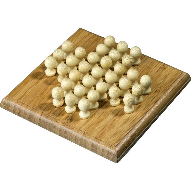 Mini Bamboo Travel Game: Solitaire