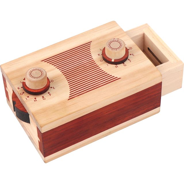 Radio - Secret Opening Box | Wooden Puzzle Boxes | Puzzle Master Inc