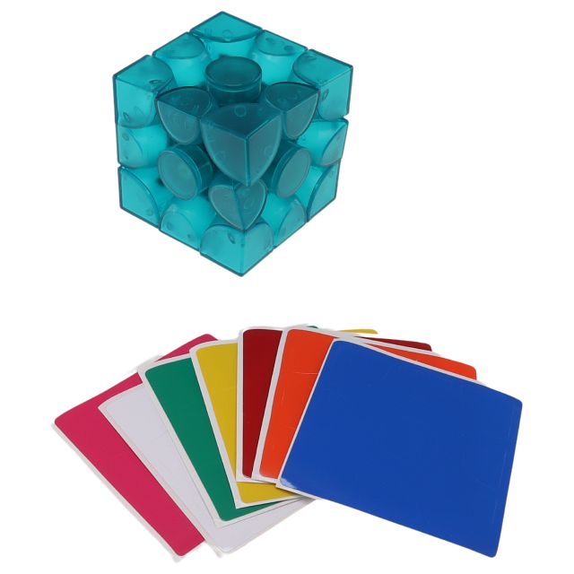 Slip-3 3x3x3 Cube - Ice Blue (DIY Stickers, Limited Edition)
