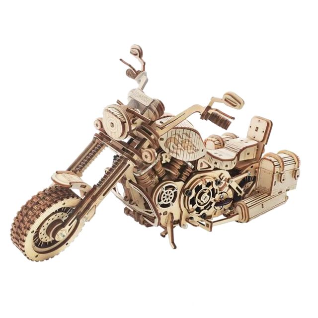 ROKR Wooden Mechanical Gears Model - Cruiser Motorcycle