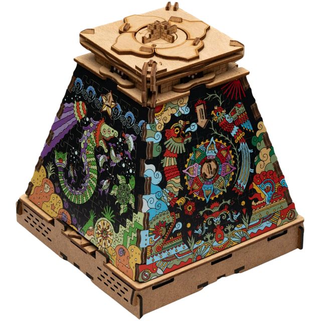 CluePuzzle Expansion: Pyramid of the Sun - Aztec Realms | Wooden