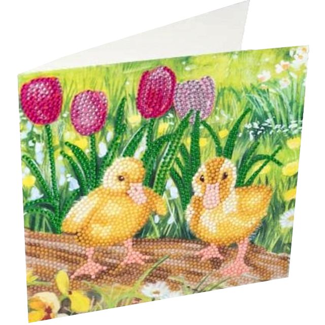 D.I.Y Crystal Art Card Kit - Spring Chicks