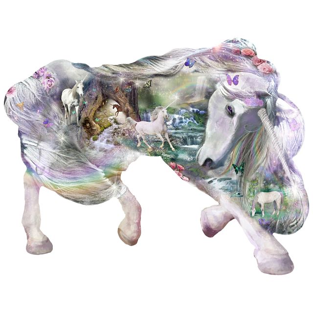 Fantasy Unicorn - Shaped Jigsaw Puzzle