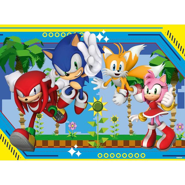 Sonic the Hedgehog: Kunckles, Sonic, Tails, Amy - 100 XXL Pieces