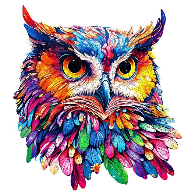 Owl - 200 Piece Shaped Wooden Jigsaw Puzzle