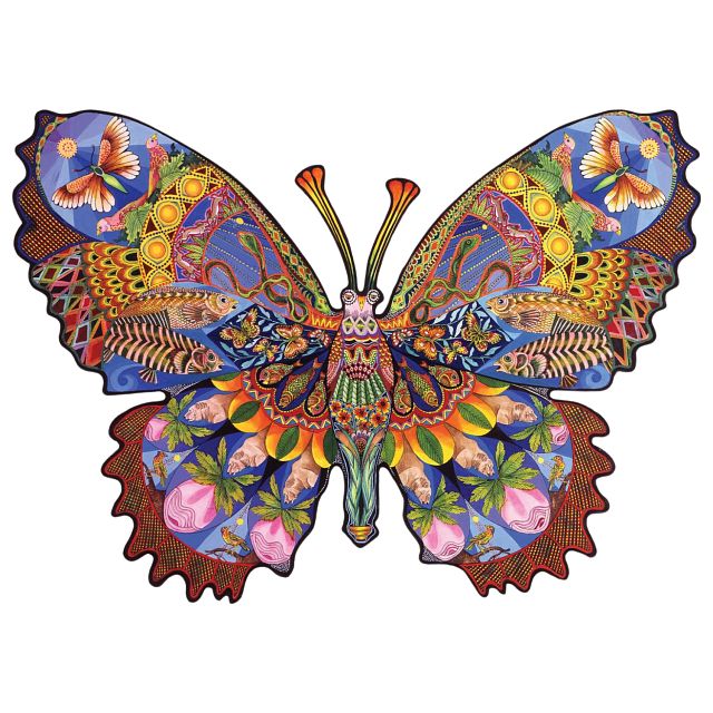 Wooden Jigsaw Puzzle: Fun Size - New Animal Butterfly