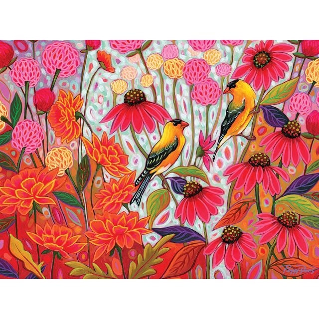 Springtime Goldfinches - Large Piece