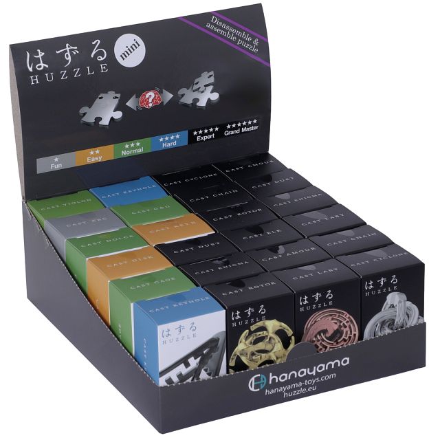 hanamaru蛙屋さんセット Hanayama Mini Huzzle Display - Set of 24 Puzzles | Hanayama Metal