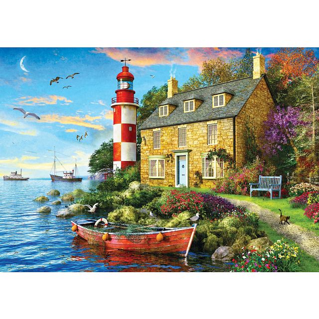 Connecting Pieces: The Cottage Lighthouse - 104 Piece Puzzle