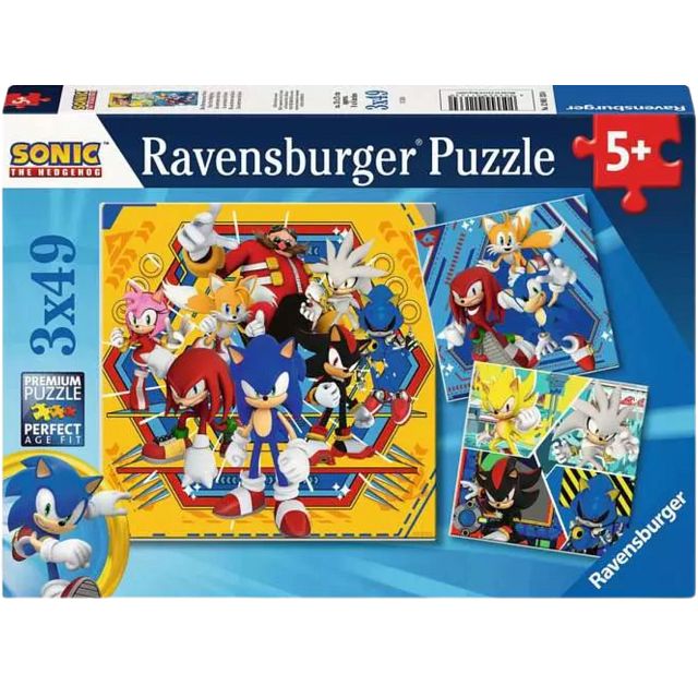Sonic the Hedgehog - 3 x 49 Piece Puzzles