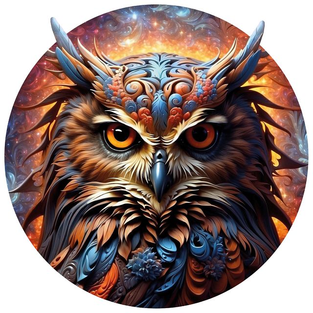 Rainbow Wooden Puzzle - Owl II