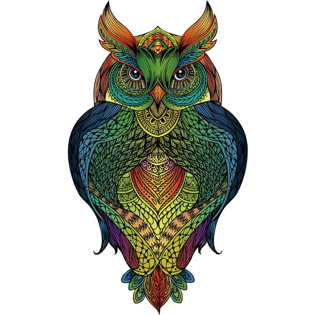 Rainbow Wooden Puzzle - Owl