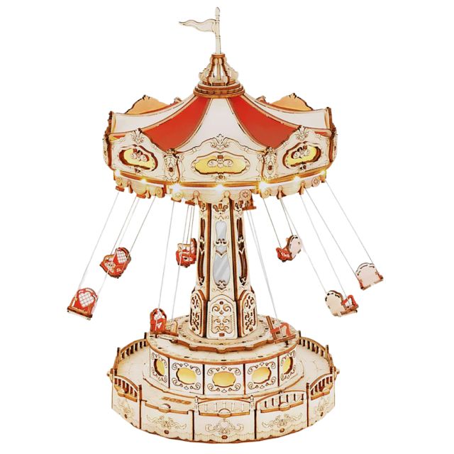 ROKR DIY Wooden Mechanical Music Box - Swing Ride