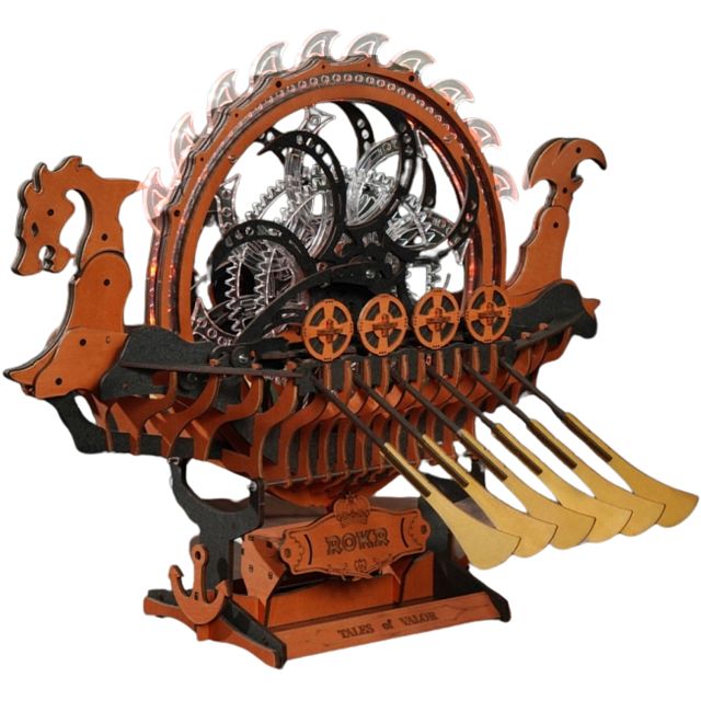 ROKR DIY Wooden Mechanical Model - Viking Dragon Ship